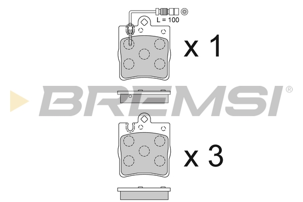 Комплект гальмівних накладок, дискове гальмо   BP2936   BREMSI