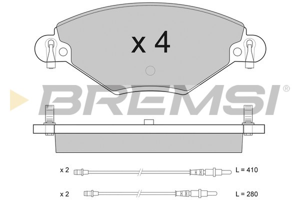 Комплект гальмівних накладок, дискове гальмо   BP2939   BREMSI