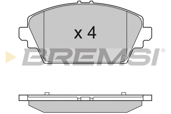 Комплект гальмівних накладок, дискове гальмо   BP2945   BREMSI