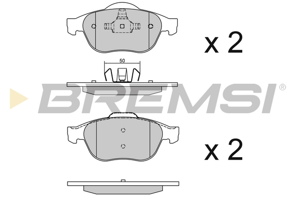 Комплект тормозных колодок, дисковый тормоз   BP2970   BREMSI