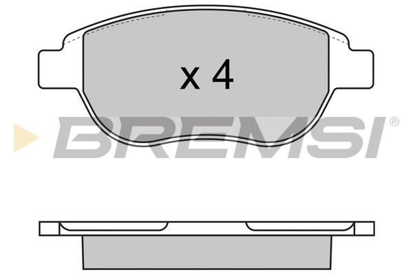 Комплект тормозных колодок, дисковый тормоз   BP2972   BREMSI