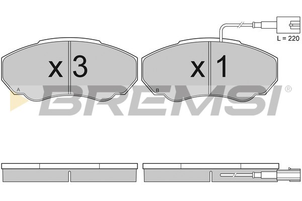 Комплект тормозных колодок, дисковый тормоз   BP2997   BREMSI