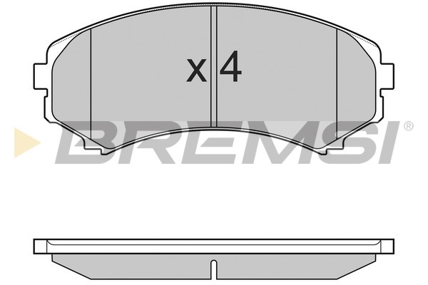 Комплект гальмівних накладок, дискове гальмо   BP3001   BREMSI