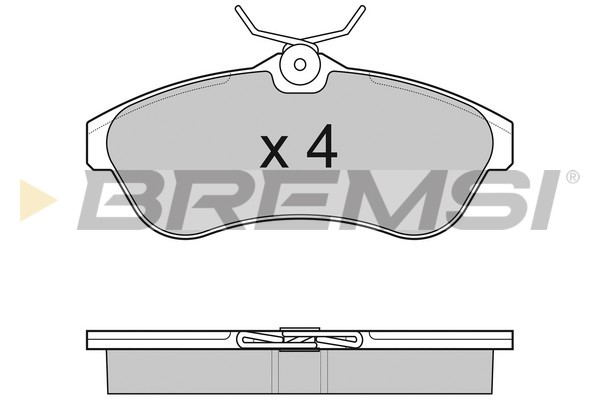 Комплект гальмівних накладок, дискове гальмо   BP3009   BREMSI