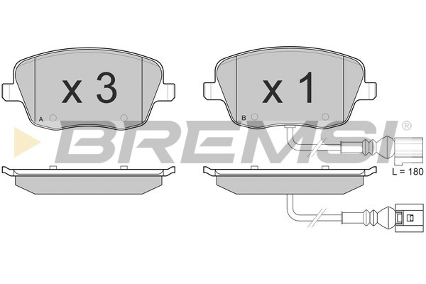 Комплект тормозных колодок, дисковый тормоз   BP3013   BREMSI