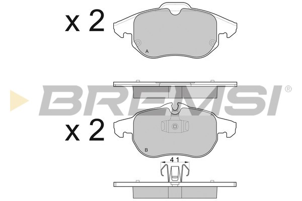 Комплект гальмівних накладок, дискове гальмо   BP3014   BREMSI
