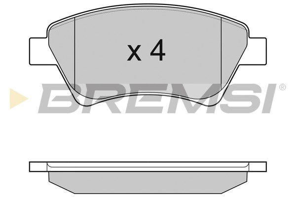 Комплект гальмівних накладок, дискове гальмо   BP3072   BREMSI