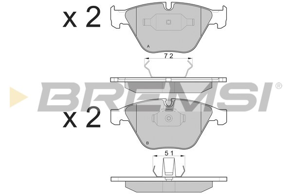 Комплект тормозных колодок, дисковый тормоз   BP3073   BREMSI