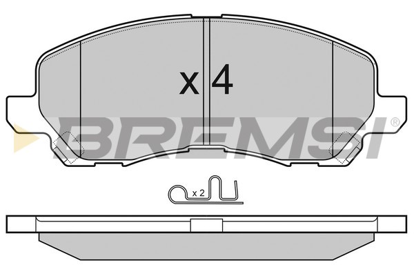 Комплект гальмівних накладок, дискове гальмо   BP3080   BREMSI