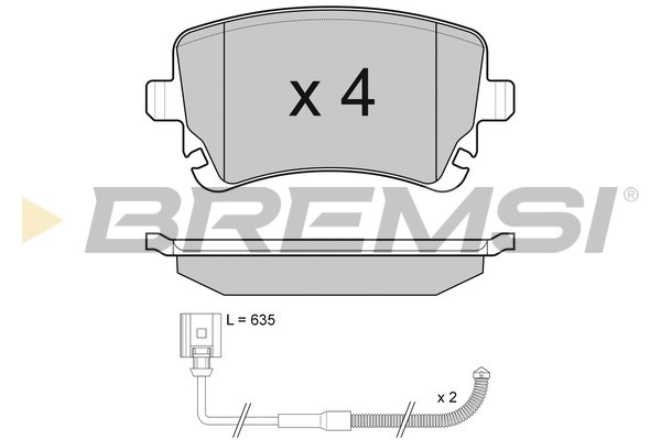 Комплект тормозных колодок, дисковый тормоз   BP3087   BREMSI