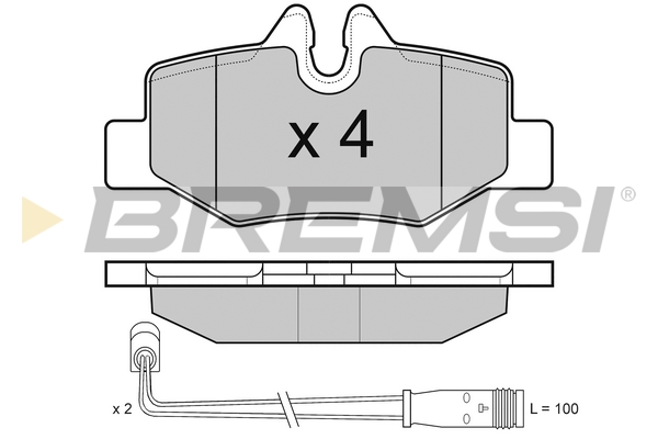 Комплект гальмівних накладок, дискове гальмо   BP3101   BREMSI