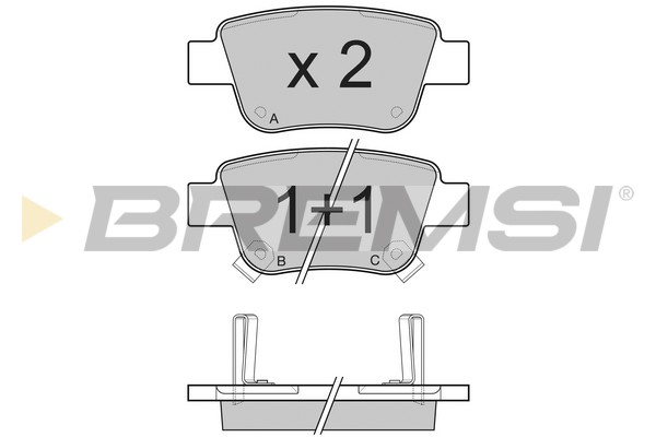 Комплект тормозных колодок, дисковый тормоз   BP3112   BREMSI