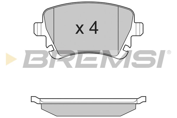 Комплект гальмівних накладок, дискове гальмо   BP3130   BREMSI