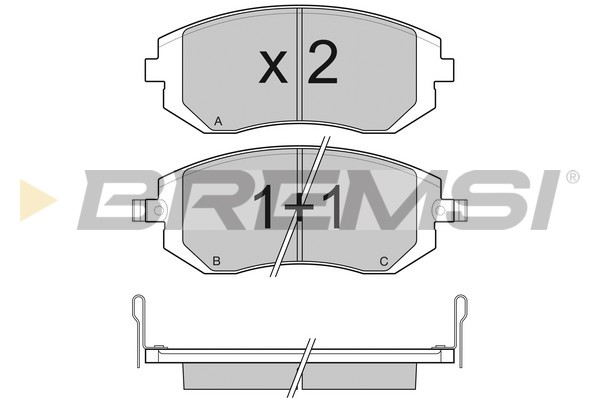 Комплект тормозных колодок, дисковый тормоз   BP3158   BREMSI