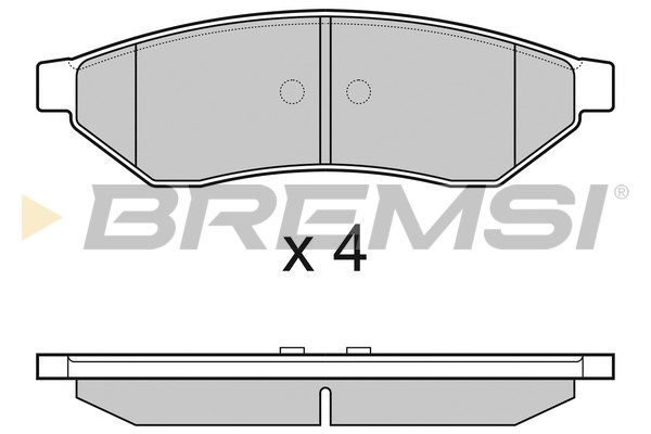 Комплект гальмівних накладок, дискове гальмо   BP3162   BREMSI