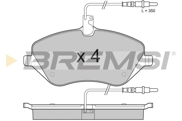 Комплект гальмівних накладок, дискове гальмо   BP3181   BREMSI