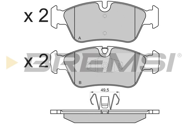 Комплект тормозных колодок, дисковый тормоз   BP3193   BREMSI