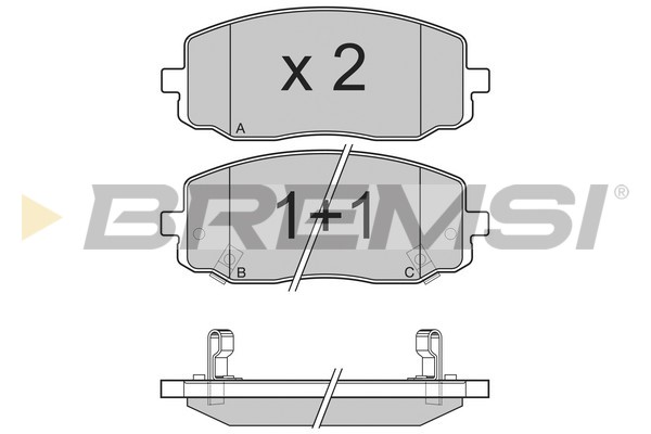Комплект тормозных колодок, дисковый тормоз   BP3204   BREMSI