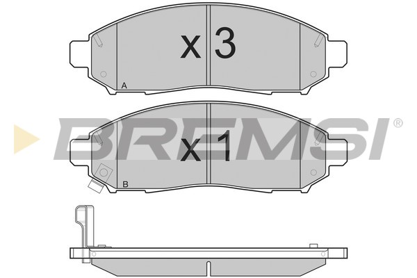 Комплект гальмівних накладок, дискове гальмо   BP3256   BREMSI