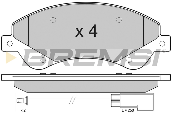 Комплект гальмівних накладок, дискове гальмо   BP3273   BREMSI