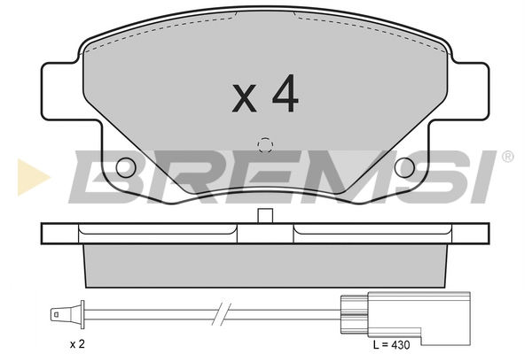 Комплект гальмівних накладок, дискове гальмо   BP3275   BREMSI