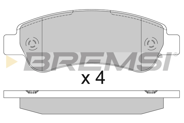 Комплект гальмівних накладок, дискове гальмо   BP3286   BREMSI