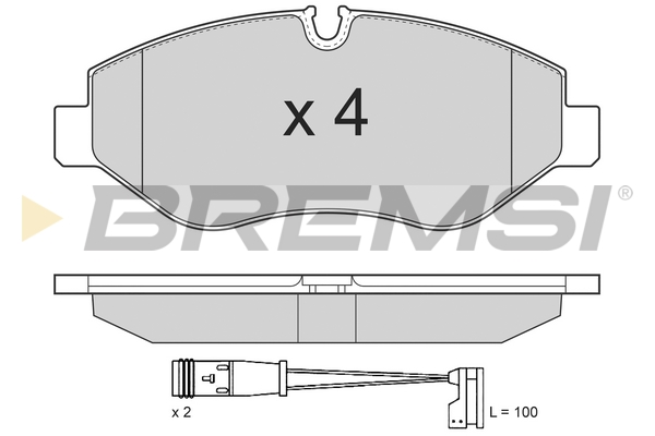 Комплект тормозных колодок, дисковый тормоз   BP3292   BREMSI