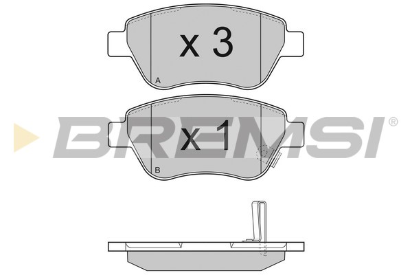 Комплект тормозных колодок, дисковый тормоз   BP3294   BREMSI