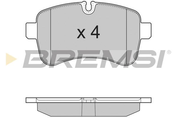 Комплект гальмівних накладок, дискове гальмо   BP3315   BREMSI