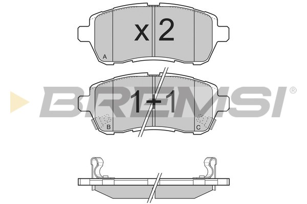 Комплект тормозных колодок, дисковый тормоз   BP3316   BREMSI