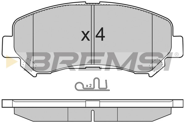 Комплект гальмівних накладок, дискове гальмо   BP3321   BREMSI