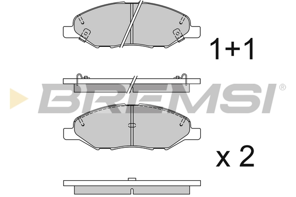 Комплект тормозных колодок, дисковый тормоз   BP3335   BREMSI