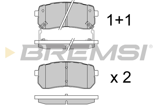 Комплект гальмівних накладок, дискове гальмо   BP3337   BREMSI