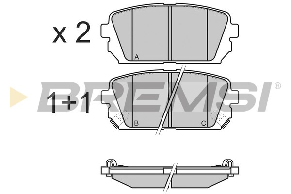 Комплект гальмівних накладок, дискове гальмо   BP3359   BREMSI