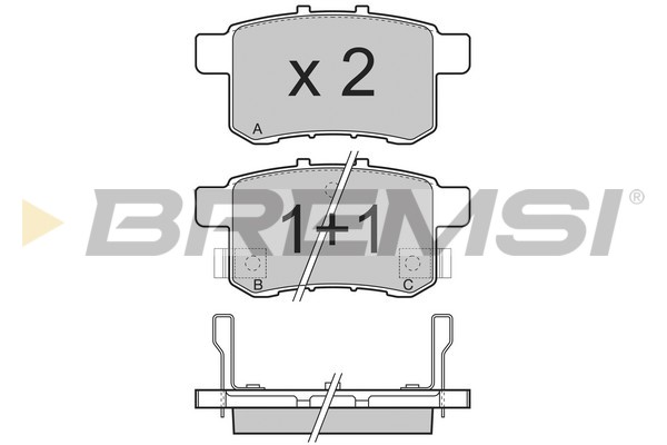Комплект тормозных колодок, дисковый тормоз   BP3370   BREMSI