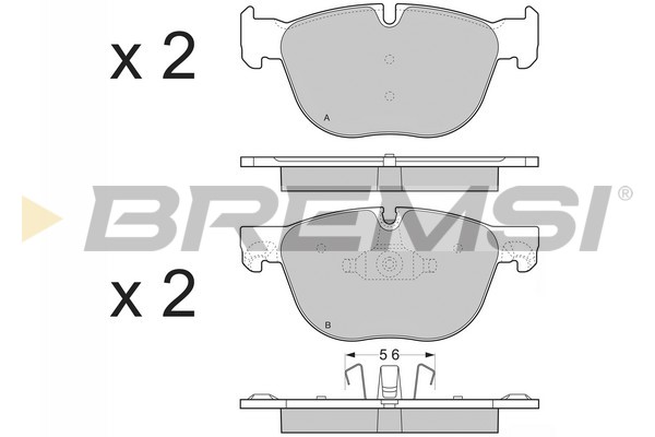 Комплект тормозных колодок, дисковый тормоз   BP3371   BREMSI