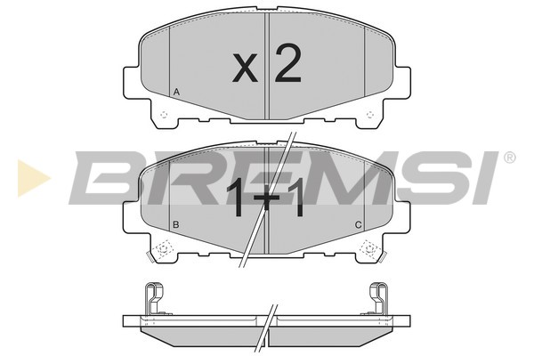 Комплект тормозных колодок, дисковый тормоз   BP3373   BREMSI