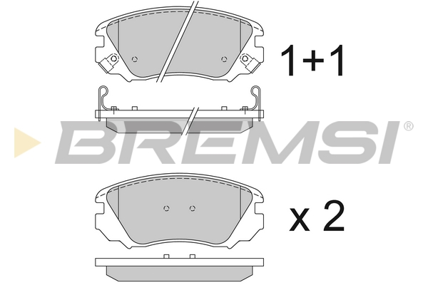 Комплект гальмівних накладок, дискове гальмо   BP3376   BREMSI