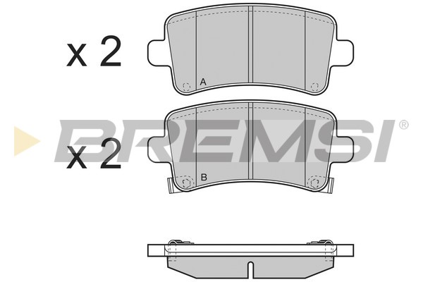 Комплект тормозных колодок, дисковый тормоз   BP3379   BREMSI