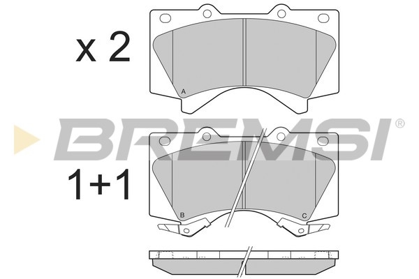 Комплект тормозных колодок, дисковый тормоз   BP3381   BREMSI