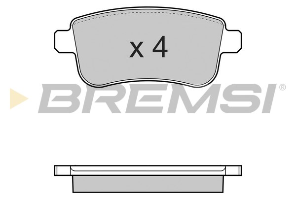 Комплект гальмівних накладок, дискове гальмо   BP3384   BREMSI