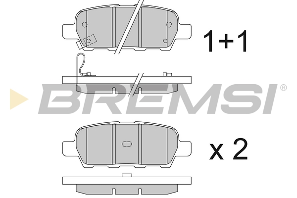 Комплект гальмівних накладок, дискове гальмо   BP3395   BREMSI
