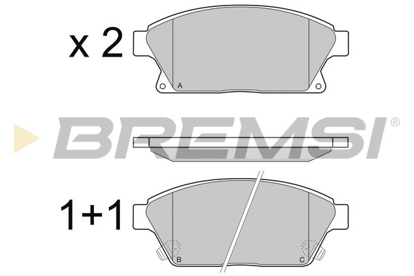 Комплект тормозных колодок, дисковый тормоз   BP3405   BREMSI