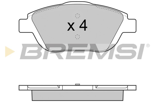 Комплект тормозных колодок, дисковый тормоз   BP3428   BREMSI