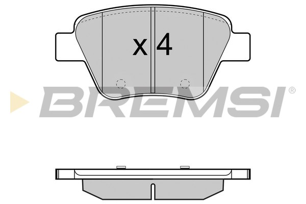 Комплект гальмівних накладок, дискове гальмо   BP3429   BREMSI
