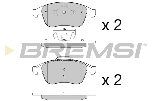 Комплект гальмівних накладок, дискове гальмо   BP3430   BREMSI