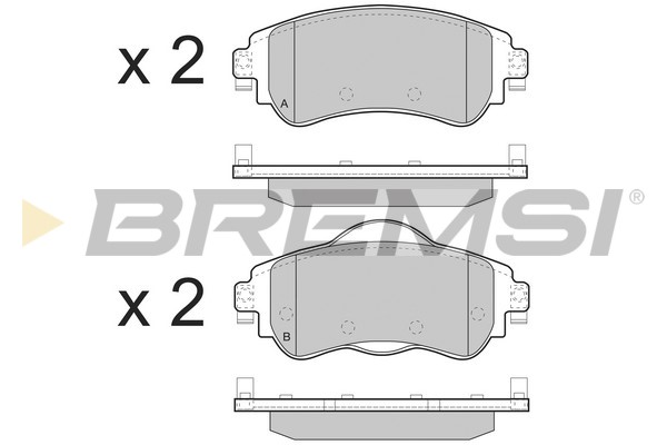 Комплект гальмівних накладок, дискове гальмо   BP3491   BREMSI