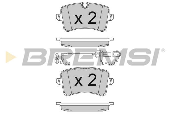 Комплект тормозных колодок, дисковый тормоз   BP3493   BREMSI