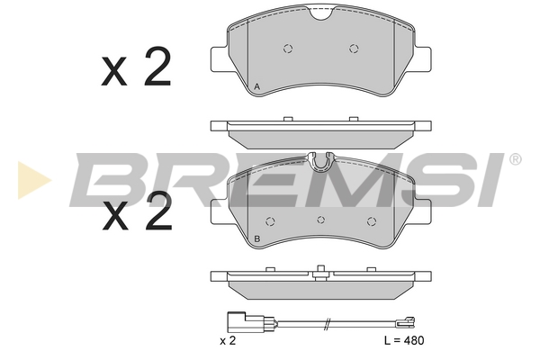 Комплект тормозных колодок, дисковый тормоз   BP3526   BREMSI