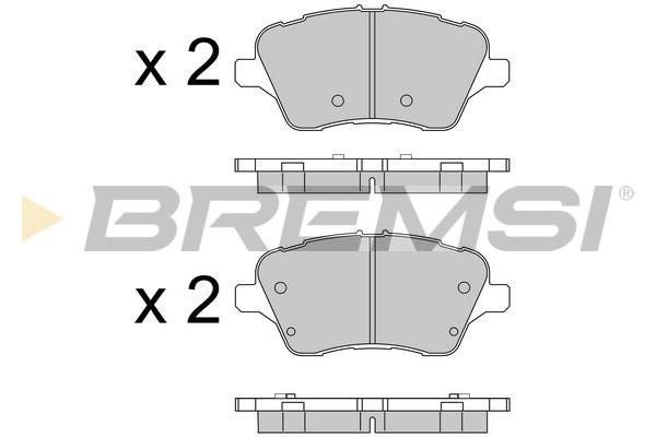 Комплект гальмівних накладок, дискове гальмо   BP3545   BREMSI